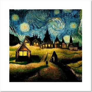 Starry Night Over Godric's Hollow Posters and Art